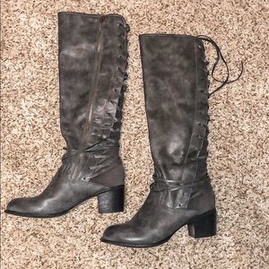 Gray boots